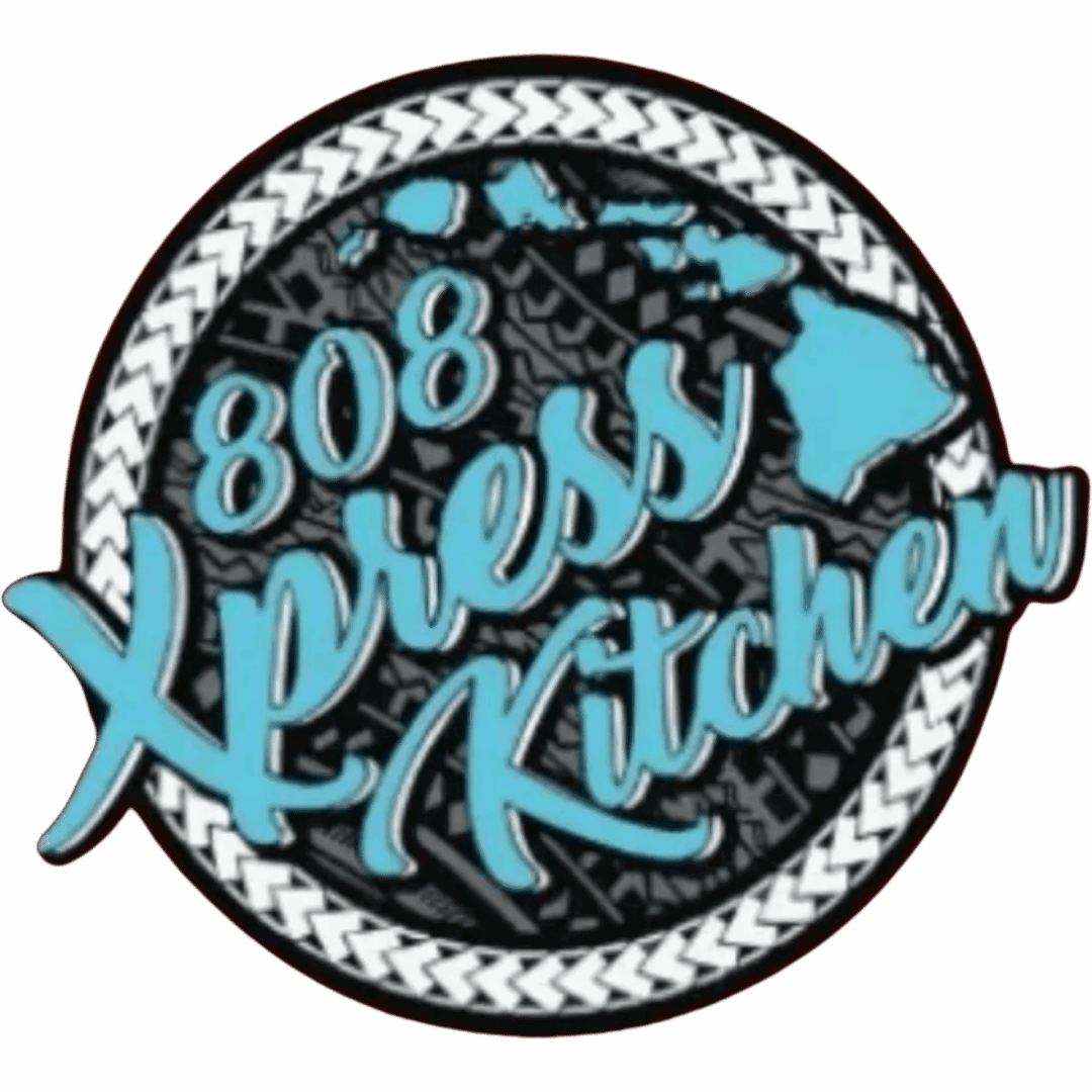 Blue text on patterned background